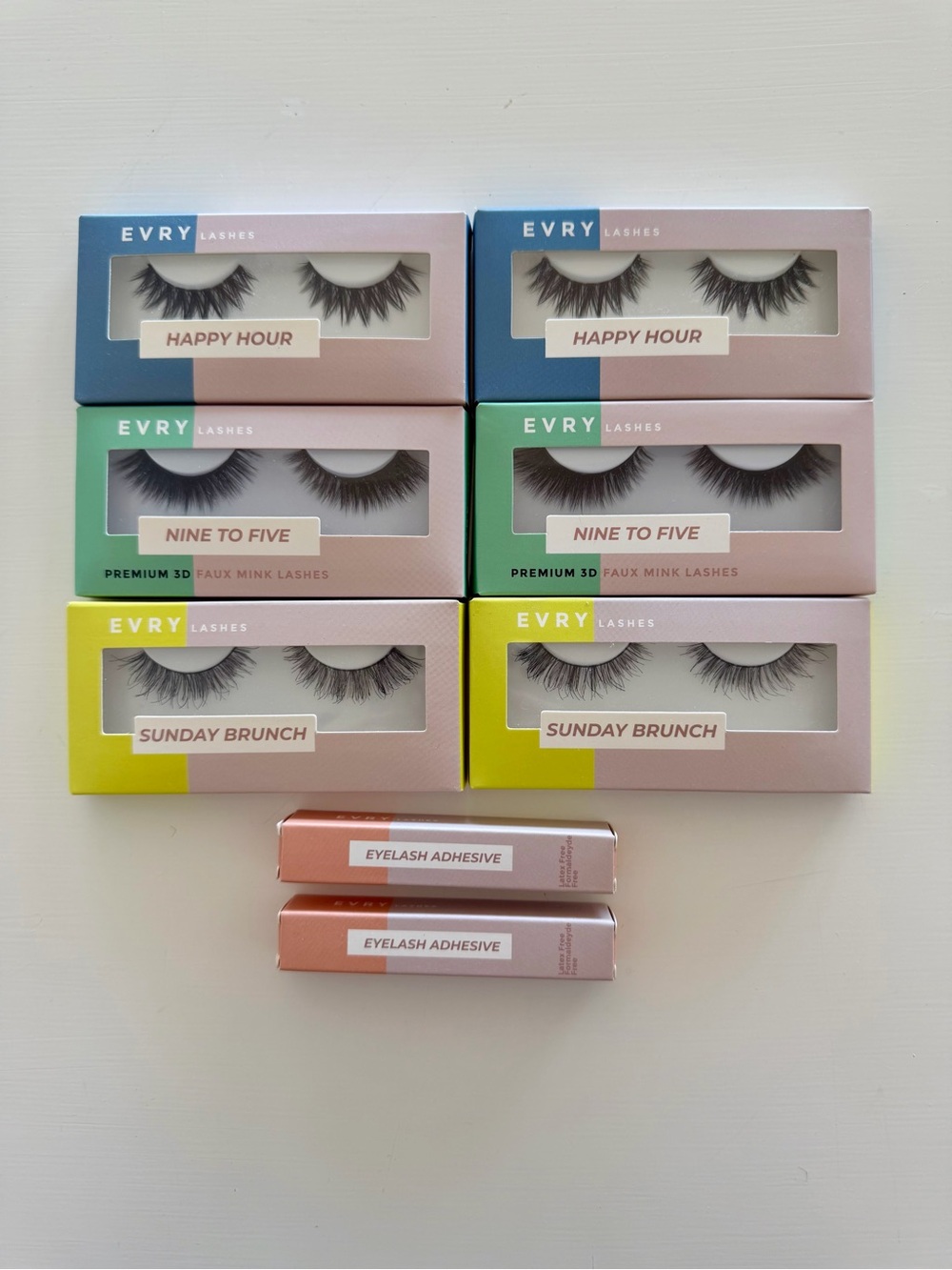 EVRY Lashes Bundle w/ Adhesive NIB